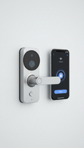 WiFi smart lock in brushed aluminum